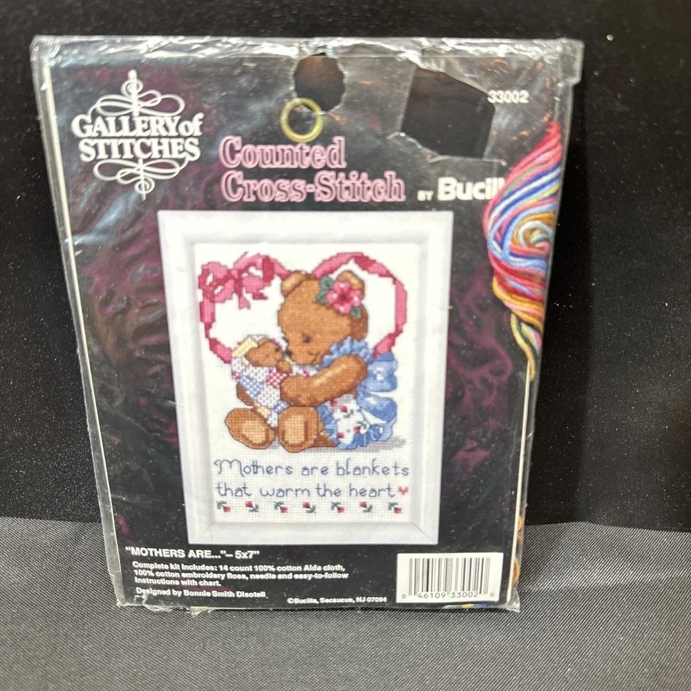 Lot of 4 Cross Stitch Kits Sports, Cactus , Christmas , Mothers are And Bear